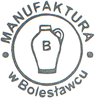 Blue Rose Polish Pottery Carnival Sugar & Creamer with Tray