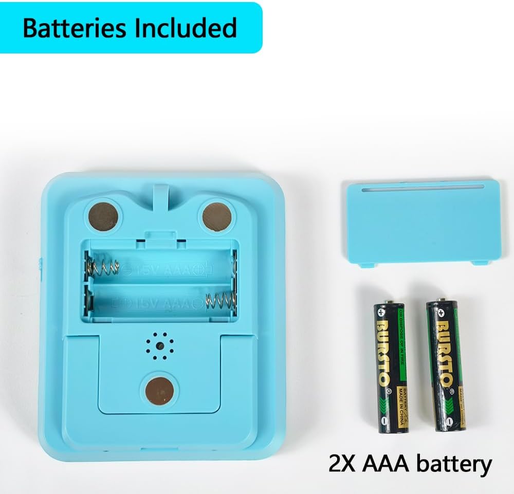 Dual Digital Timer for Kitchen Cooking, 3 Channels Count Down/Up Triple Timer for Kids, Presets Memory Large Display & Magnetic Back Adjustable Alarm Volume, Suit for Student Teacher Studying, Orange