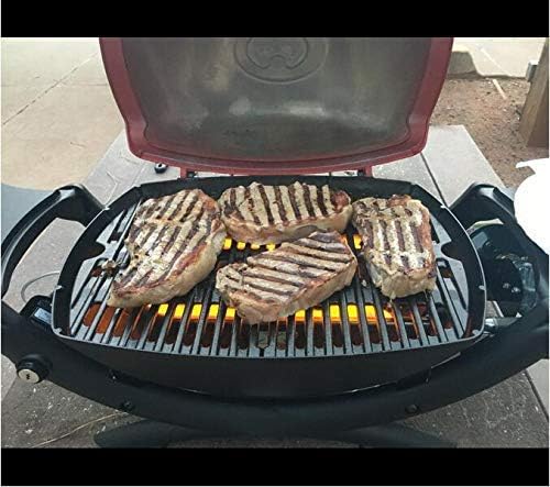 Shengyongh CC7645 (2-Pack) 21.5 x 15.3 inches Cast Iron Cooking Grid Grates Replacement for Weber Q200 Series, Q2000 Series, Q2200, Q2400, 53060001 Grill Models, Replacement for Weber 7645