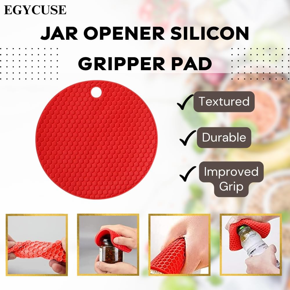 Jar Opener Bottle Opener for Elderly Sufferers Children Weak Hands Seniors with Arthritis Can Opener Jar Lid Opener Jar Gripper Pad Silicone Handle 5-in-1 Multi-functional 3 Pc Set