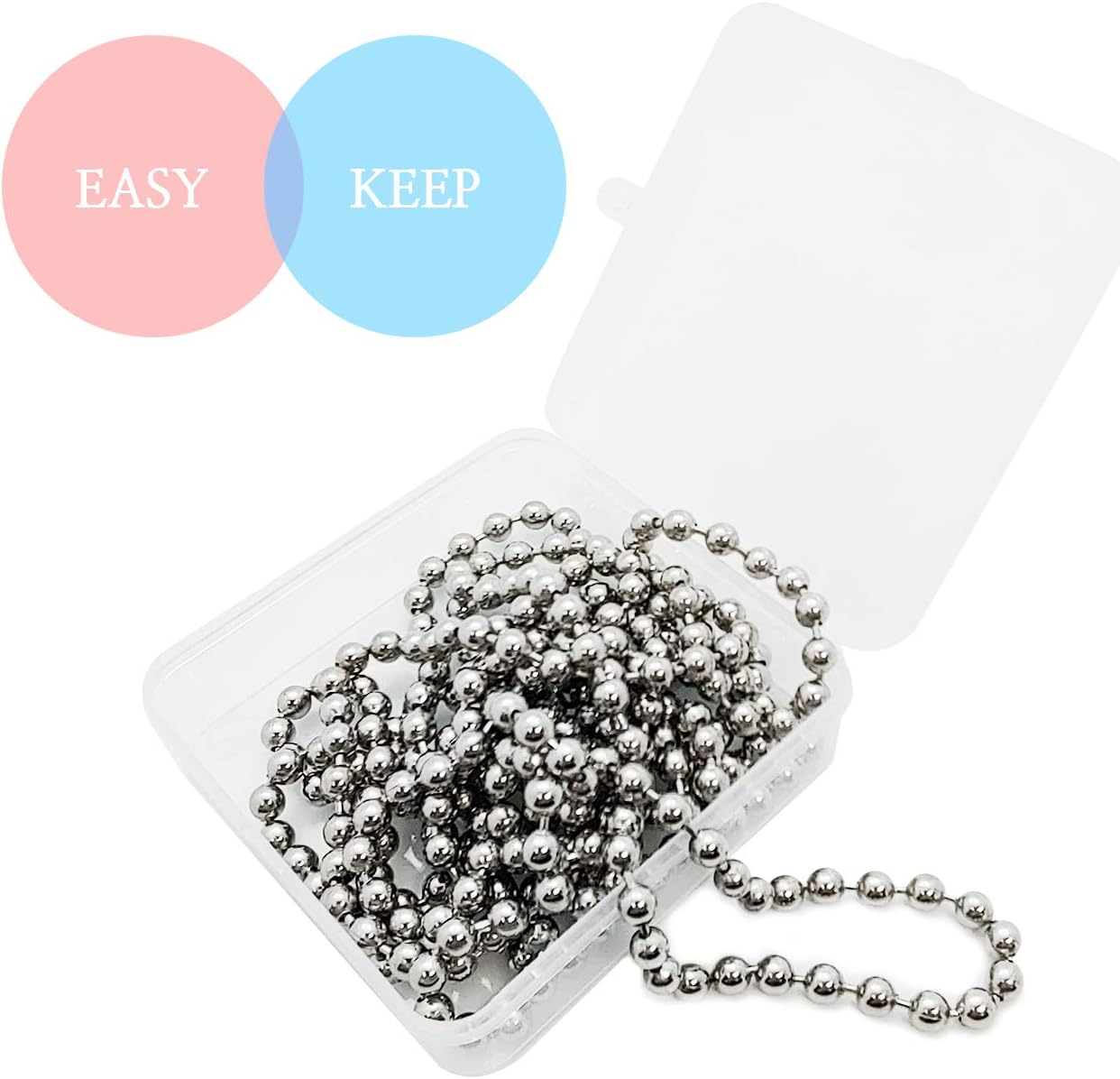 Durable Baking Supplies: Stainless Steel Chain Pie Weights, Reusable and Easy to Clean, Odorless, Safe Pie Weights for Pie Crusts, Oven Safe Baking Beads (6 feet)