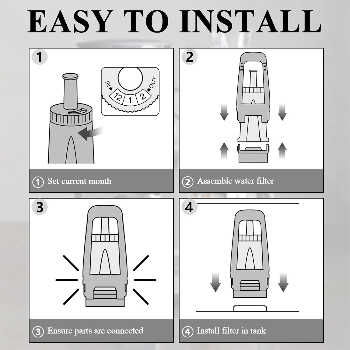 4 Pack Replacement Water Filter for Breville Espresso Machine Barista Touch Bes880, Barista Pro BES878, Oracle Touch BES990, Oracle BES980, Dual Boiler BES920 Bambino ClaroSwiss Sage by Funmit