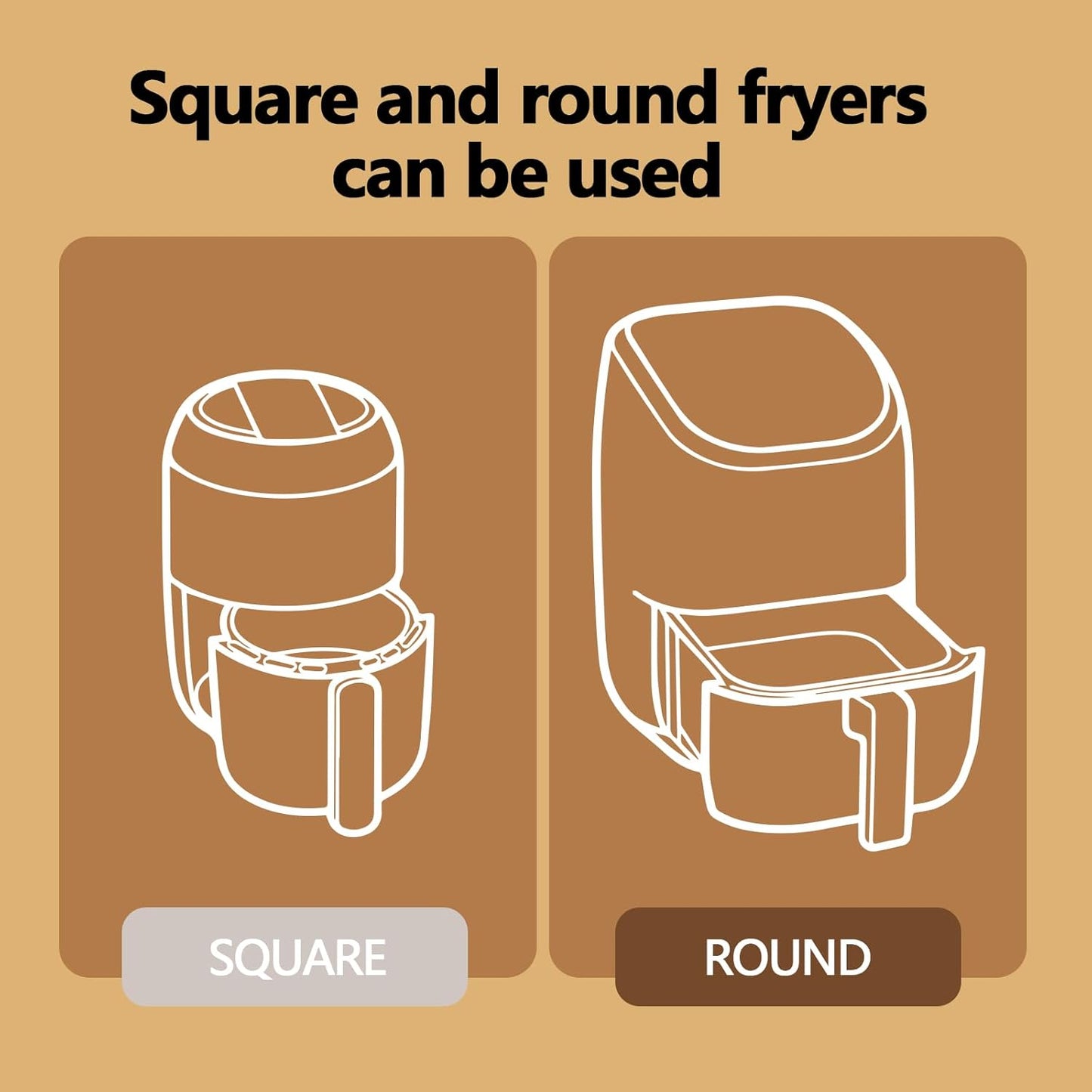 150 Pack 8.5 Inch Air Fryer Liners, Parchment Paper Sheets for Air Fryer Basket, Non-Stick, Disposable, Unbleached, Heat Resistant, Fits 5-8QT Air Fryers, Oil-Free & Healthy Cooking(Bottom size: 7in)