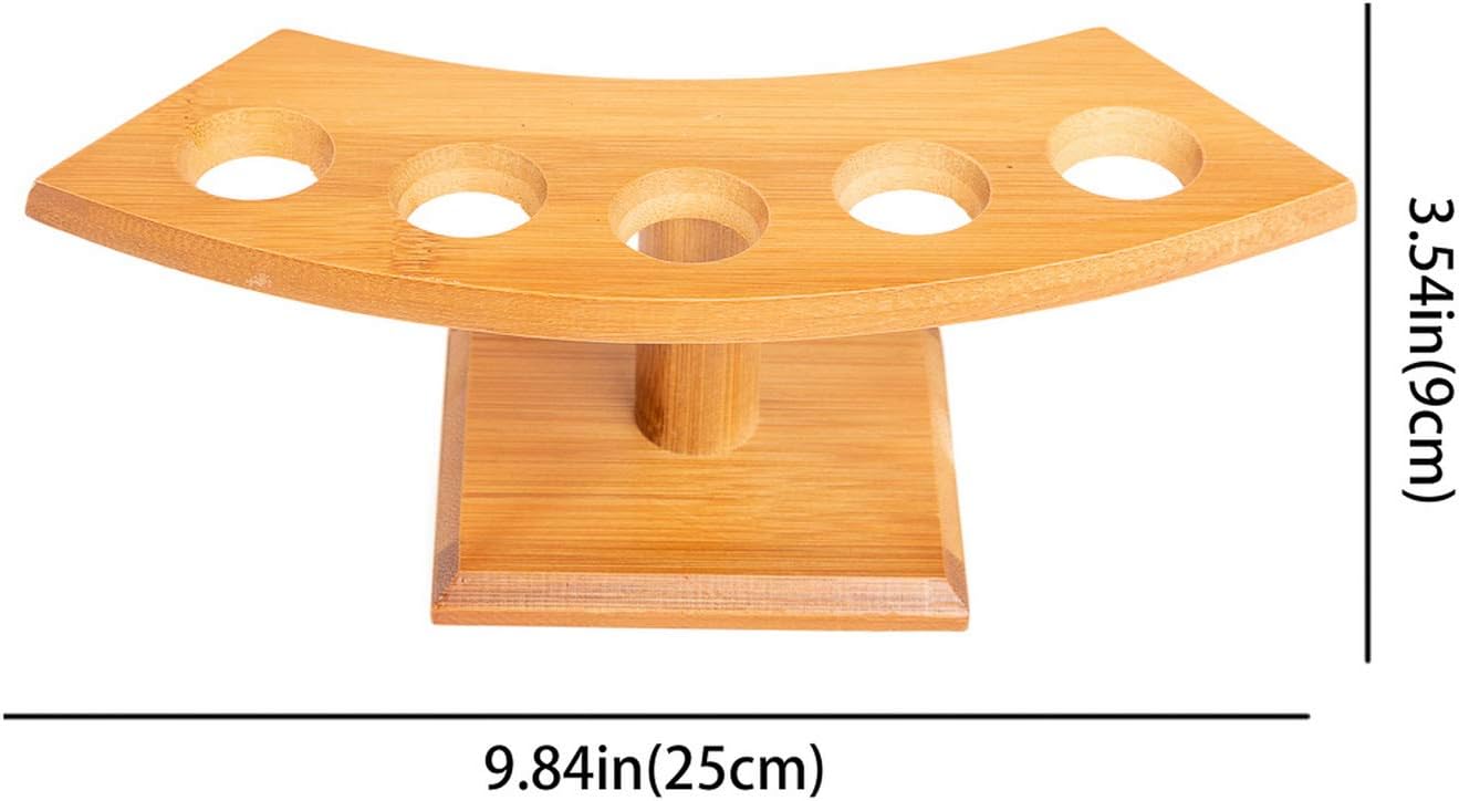 Japanese Style Temaki Sushi Roll Holder Ice Cream Cone Holder With 1-5 Compartments Holes, Kitchen Dining Decor Display Stand, Restaurant Supply Serveware (5 Holes)