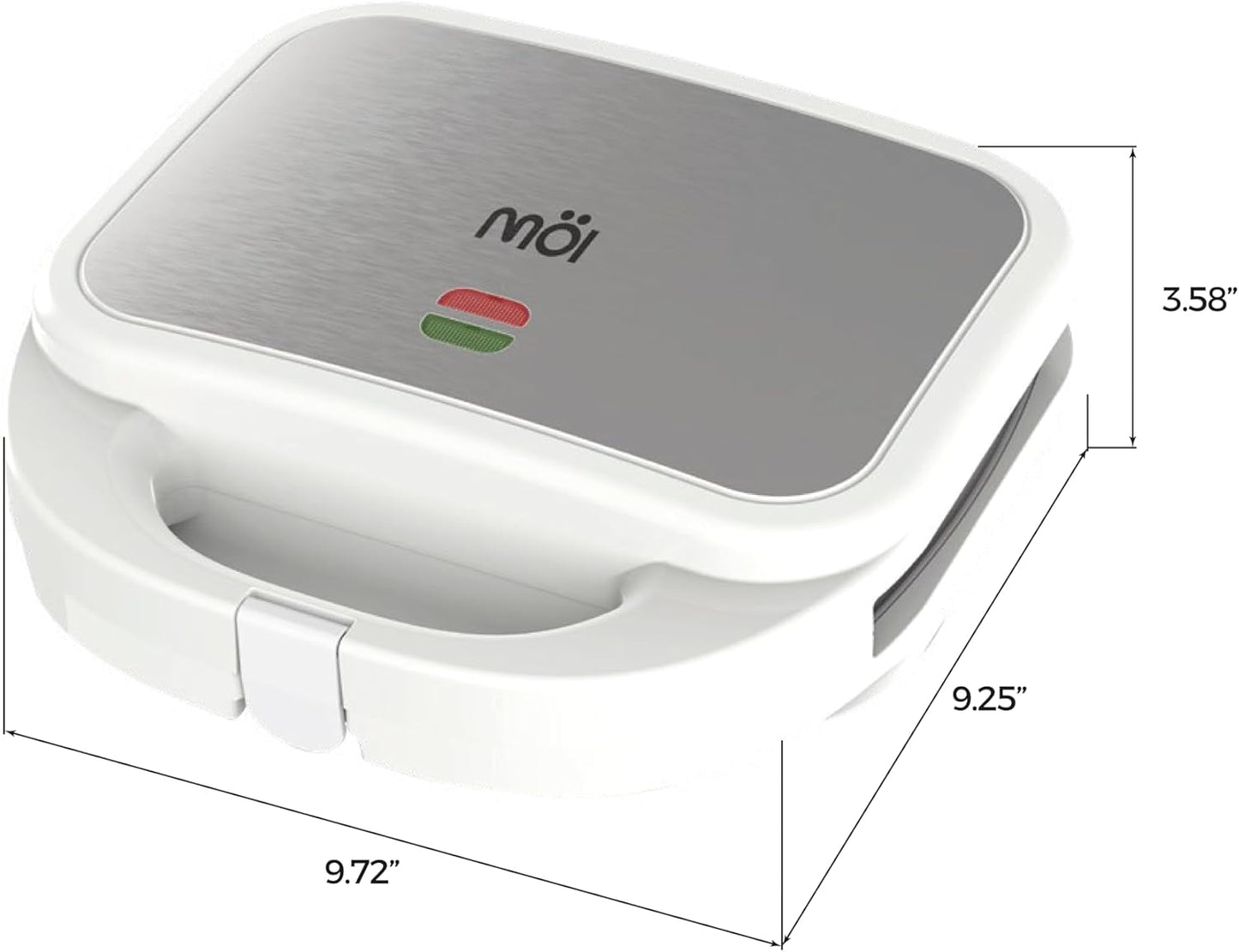 MOI Waffle & Sandwich Maker Grill - 3 in 1 Panini Press with 180° Rotary System - Panini Grill Press Sandwich Maker with Stainless Steel Surface and Non-Stick Plate Waffle Iron - 1200W