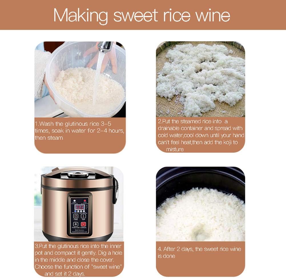 6L Black Garlic Fermenter,Yogurt Maker with Adjustable Temperature & Time Control,Kimchi machine,Sweet Rice Wine Maker Full Automatic,Natto Maker,FCC UL Listed