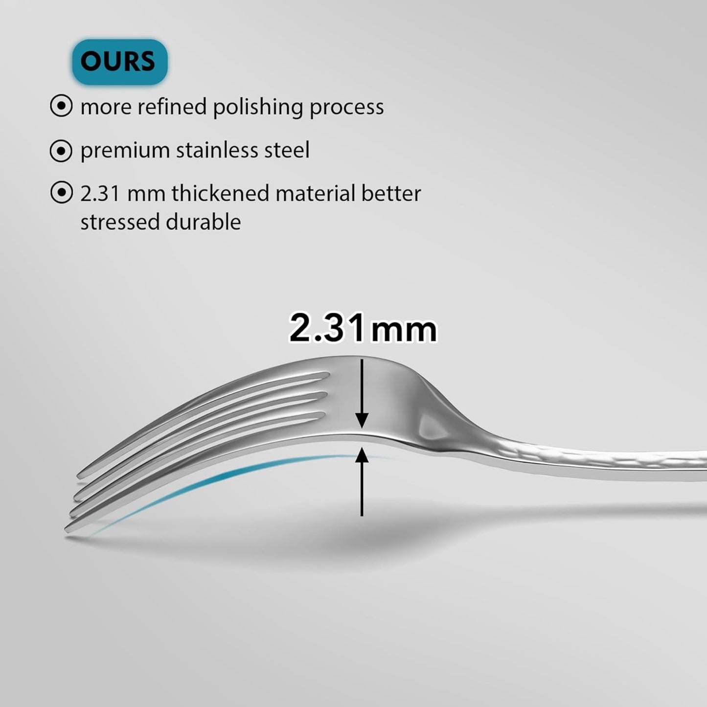 40 Piece Flatware Set, Service for 8, EIUBUIE Premium Stainless Steel Cutlery Set, Mirror Polished Silverware Sets with Pattern Handle, Modern Kitchen Eating Utensils Sets