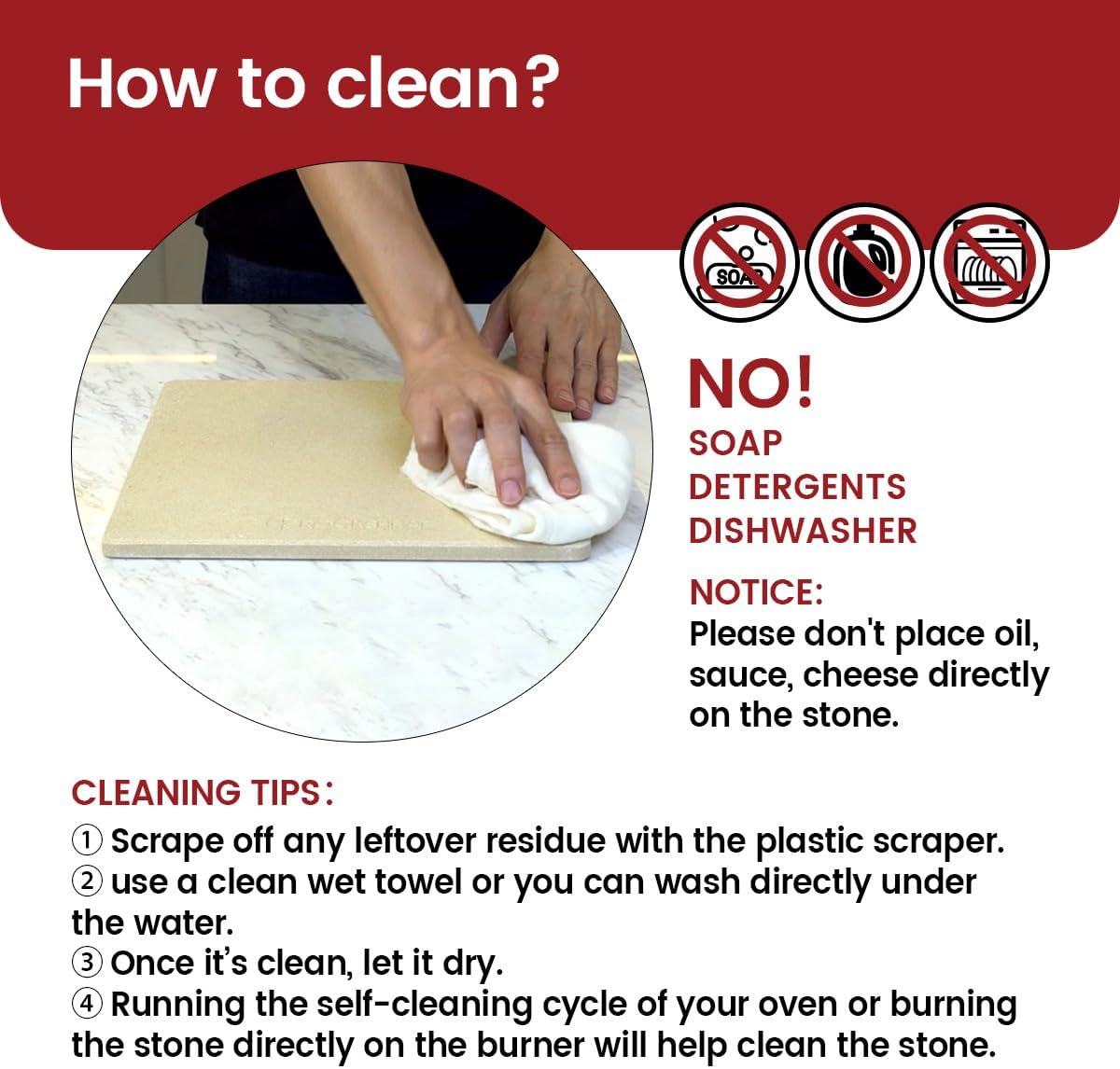 13.2" x 13.2" x 0.4" Square Cordierite Pizza Baking Stone Perfectly Compatible for Ooni Koda & Fyra 12, Uuni Pizza Oven