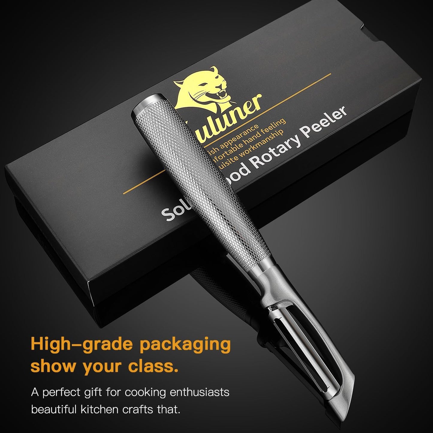 I-Type Vegetable Peeler, Silver Chrome Finish, 304 Stainless Steel Blade, Ultra Sharp Potato Peeler for Apples, Carrots, Heavy Duty Kitchen Peeler