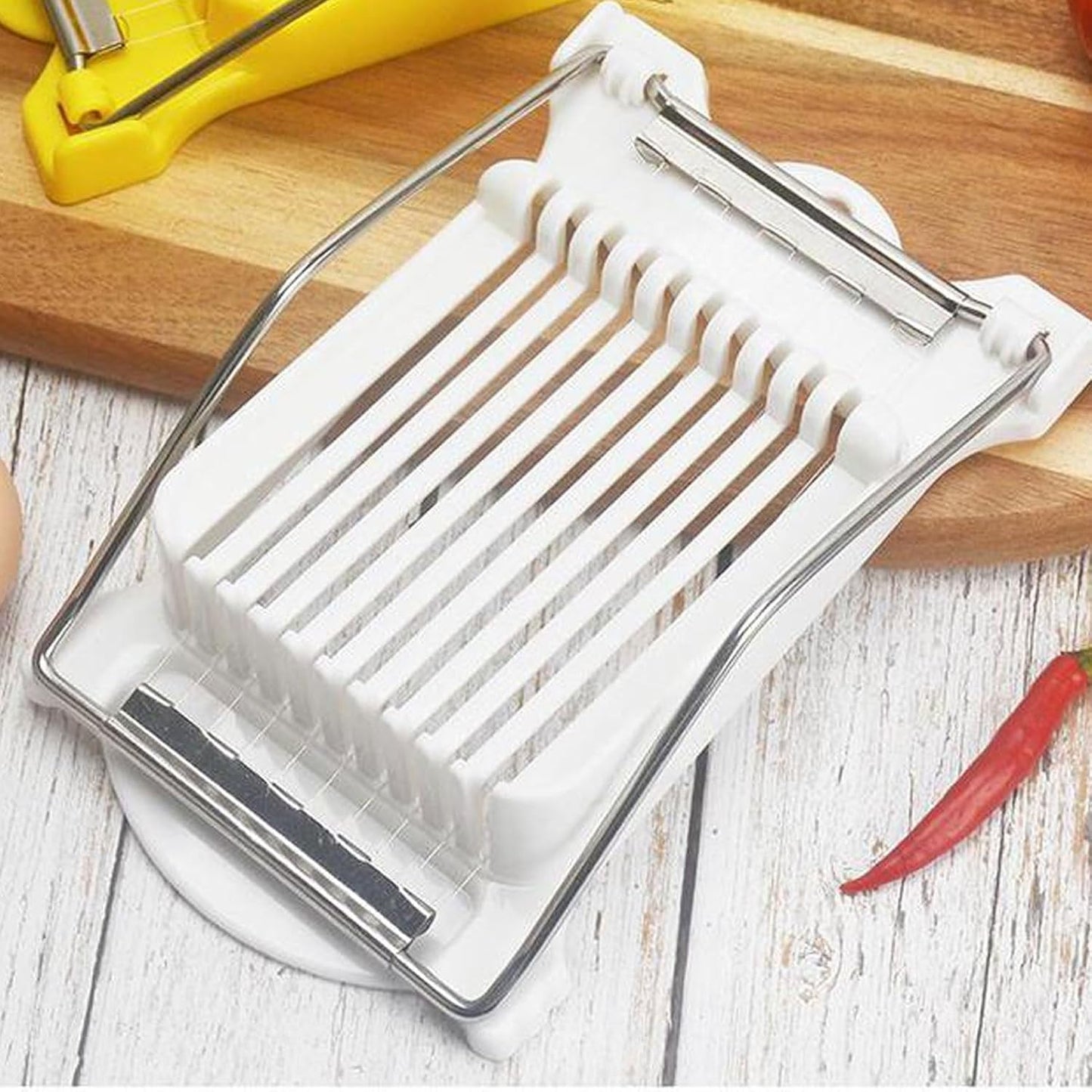 Generic Manual Fruit, Vegetable, Meat, Egg, Cheese, Bread Slicer, Stainless Steel Wires, Cutter, Strawberry Slicer, ABS+304 Stainless Steel, Dishwasher Safe