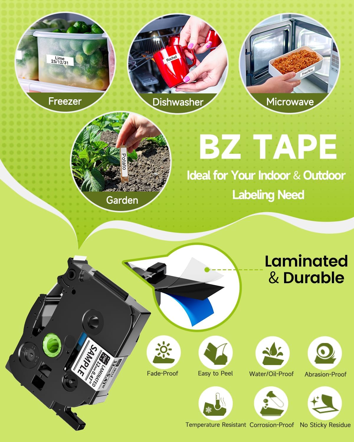 Label Maker Machine with-Tape, H1100 Handheld Label Maker Portable Labeler with Backlight Screen Keyboard for Home School Office Organization, Multiple Fonts Symbols Borders Easy to Use Inkless