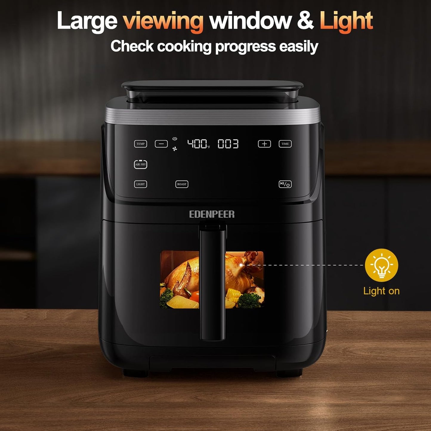 Steam Air Fryer, Non Toxic,12-IN-1 Large Air Fryers with Superior Airflow, Self-Cleaning Smart Digital Fryer, Air Fry, Roast, Reheat, Dehydrate, Air Crisp Technology with 420F for Hot, 7.5 QT