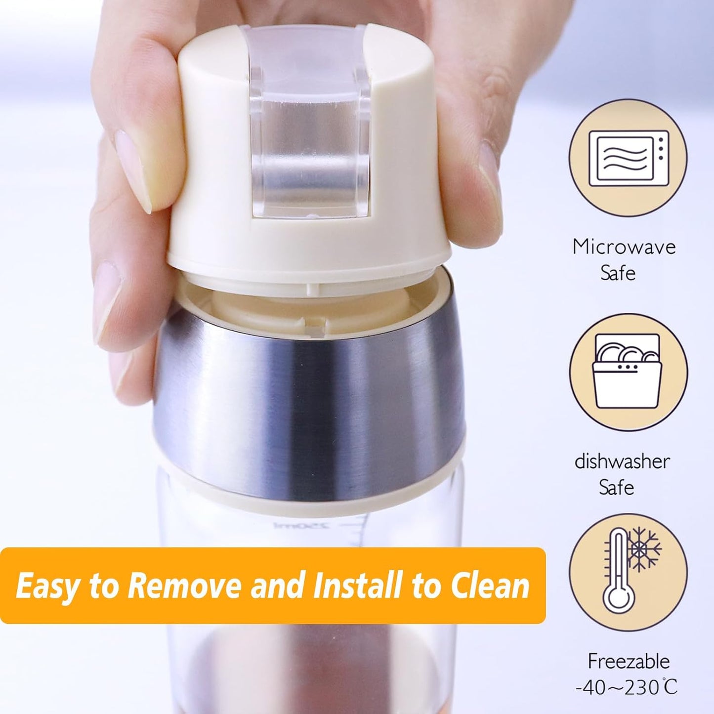 Honey Dispenser No Drip, Maple Syrup Bottle, Olive Oil Dispenser, Honey Jar with Stand, Beautiful Bottle Container, Perfect Honey Pot