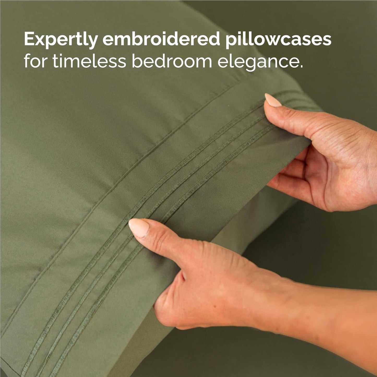 Full Size 4 Piece Sheet Set - Comfy Breathable & Cooling Bed Sheets Set - Hotel Luxury Bedding for Women, Men, Kids, Teens, Boys & Girls - Deep Pockets, Soft and Wrinkle Free - Oeko-Tex - Sage Green