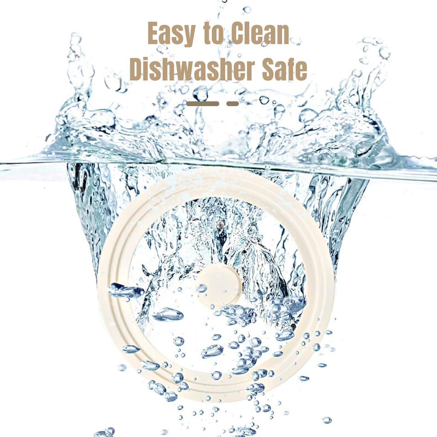 J&C LIFE Universal Lids for Pots, Pans & Skillets (Set of 2) – Fits 7, 8, 9, 10, 11, 12 Inch Pots and Pans, Tempered Glass Silicone Frying Pan Lid, Dishwasher Safe, White Replacement Lid