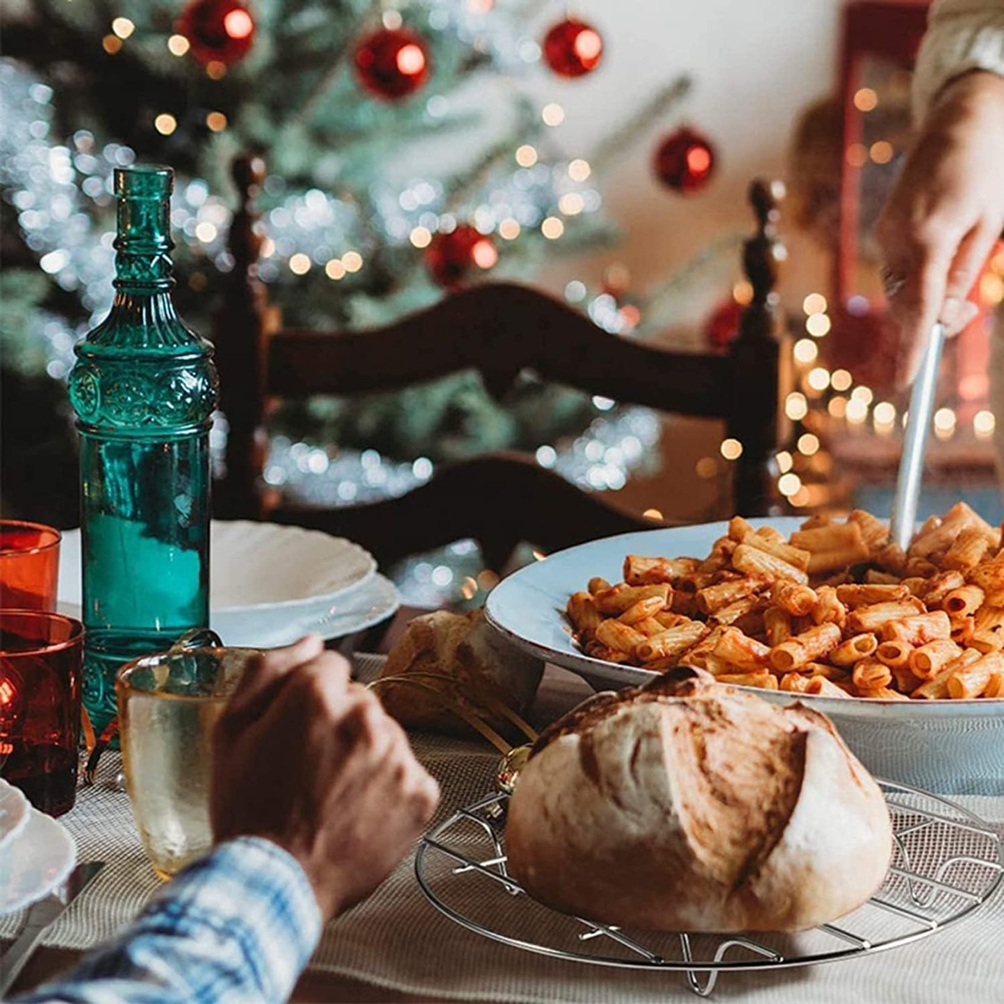 4.9" Round Cooking Rack Versatile Stainless Steel Grid Grill Steamer Rack, Fits Air Fryer Pot Pressure Cooker Canning