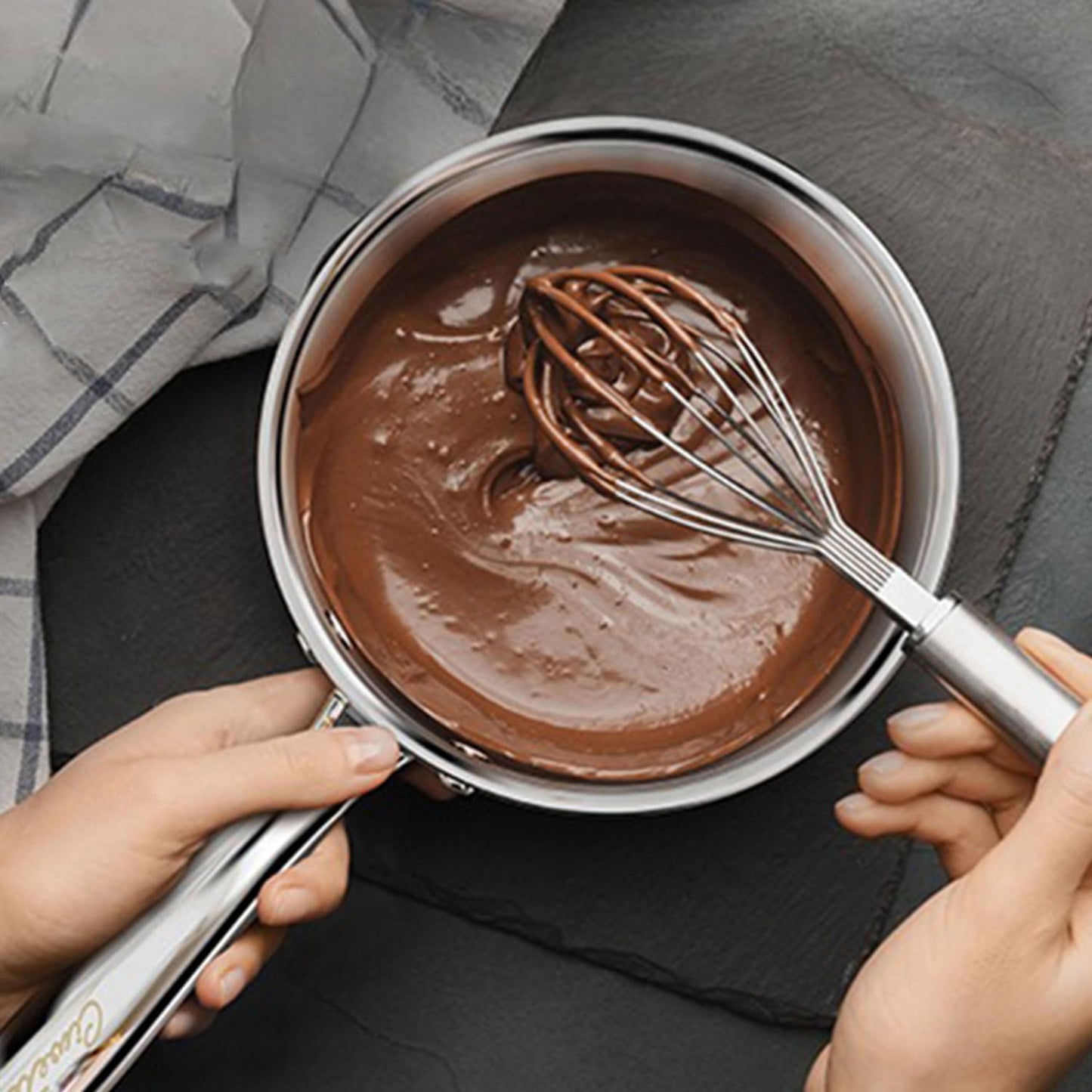 3 Qt Saucepan with Lid - Upgraded Package - 3 Quart 18/10 Stainless Steel Sauce Pan with Mirror Polishing and 2 Sacles, Induction Cookware, Small Pot for Cooking, Dishwasher Safe Oven Safe