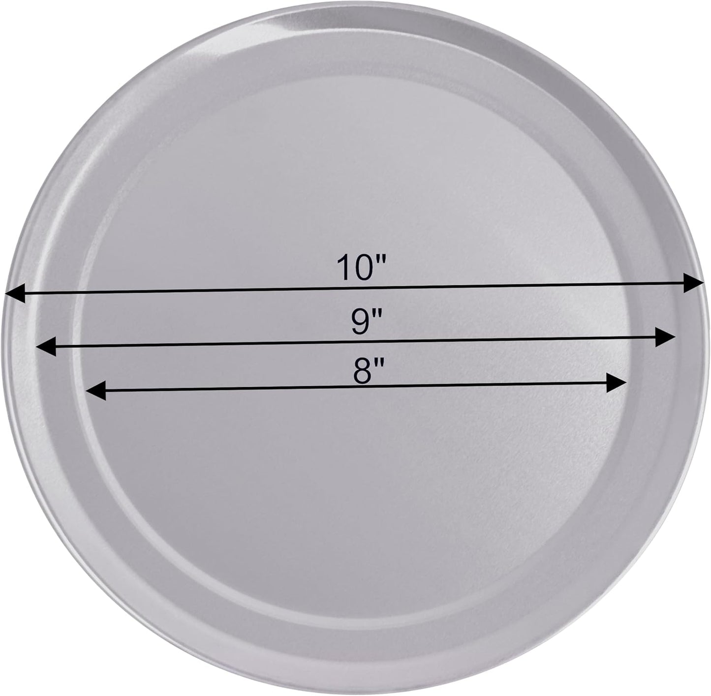 Pizza Tray, Round Pizza Baking Pan, Wide Rim Aluminum Pizza Cooking Trays, Set of 2 (10 Inch)