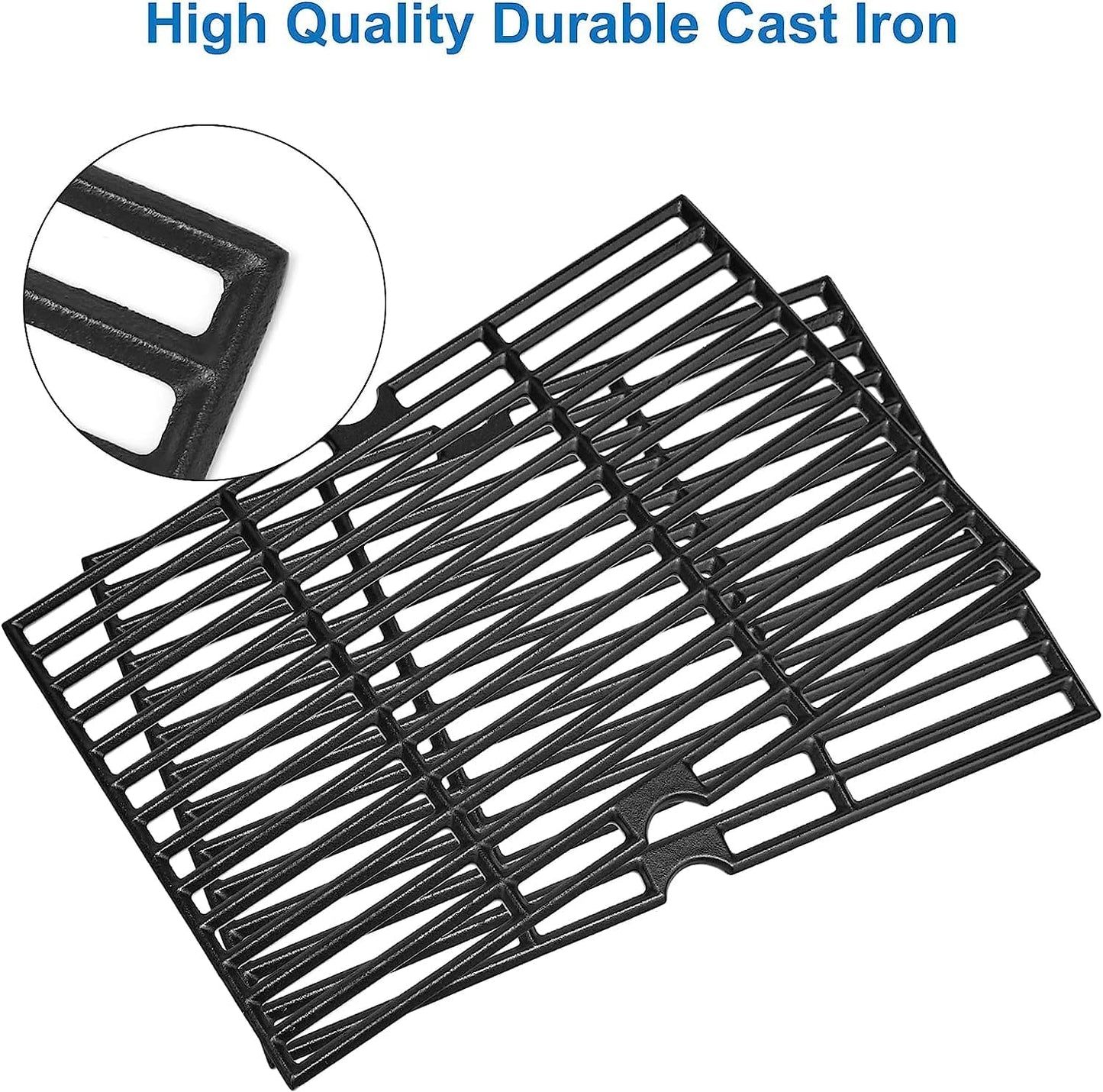 Uniflasy Grill Grates Heat Plates for Dyna-Glo 4 Burner DGH450CRP DGH451CRP Grill Parts for Dyna Glo 70-01-911 70-02-411 70-02-412 Porcelain Steel Heat Plates Replacement Part for Dyna-Glo