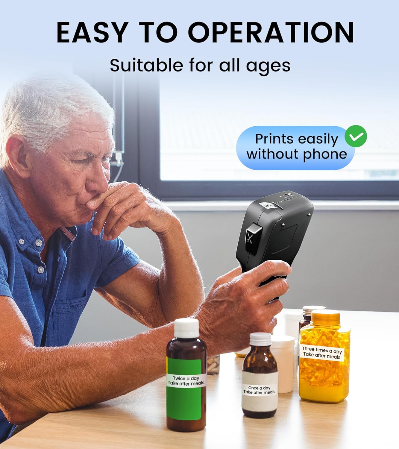 Label Maker Machine with-Tape, Rechargeable Label Makers Portable with Keyboard, LM1600 Heat Shrink Label Maker Waterproof-Labels, Cable Wire LabelMaker Labeler for Industrial Office Network