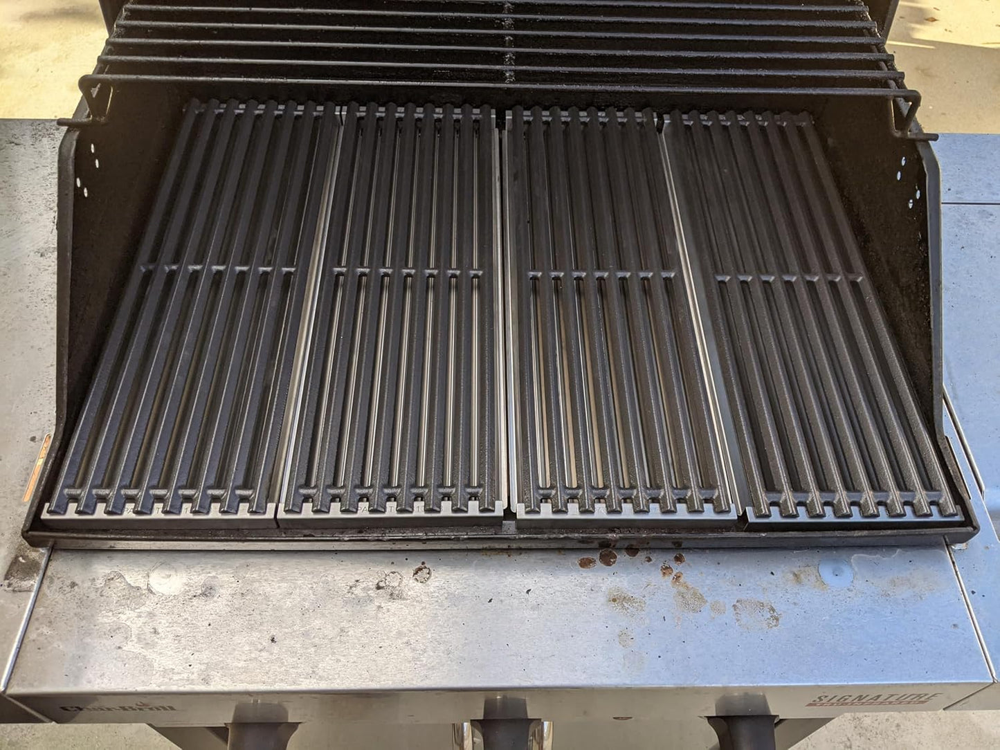 17'' x 6" Emitter Plate and Cooking Grid Grate Replacement Parts for Charbroil 2015 and newer TRU‑Infrared Char‑Broil Commercial,Signature,Professional Series Gas Grills,Charbroil 3297527R04,Cast Iron