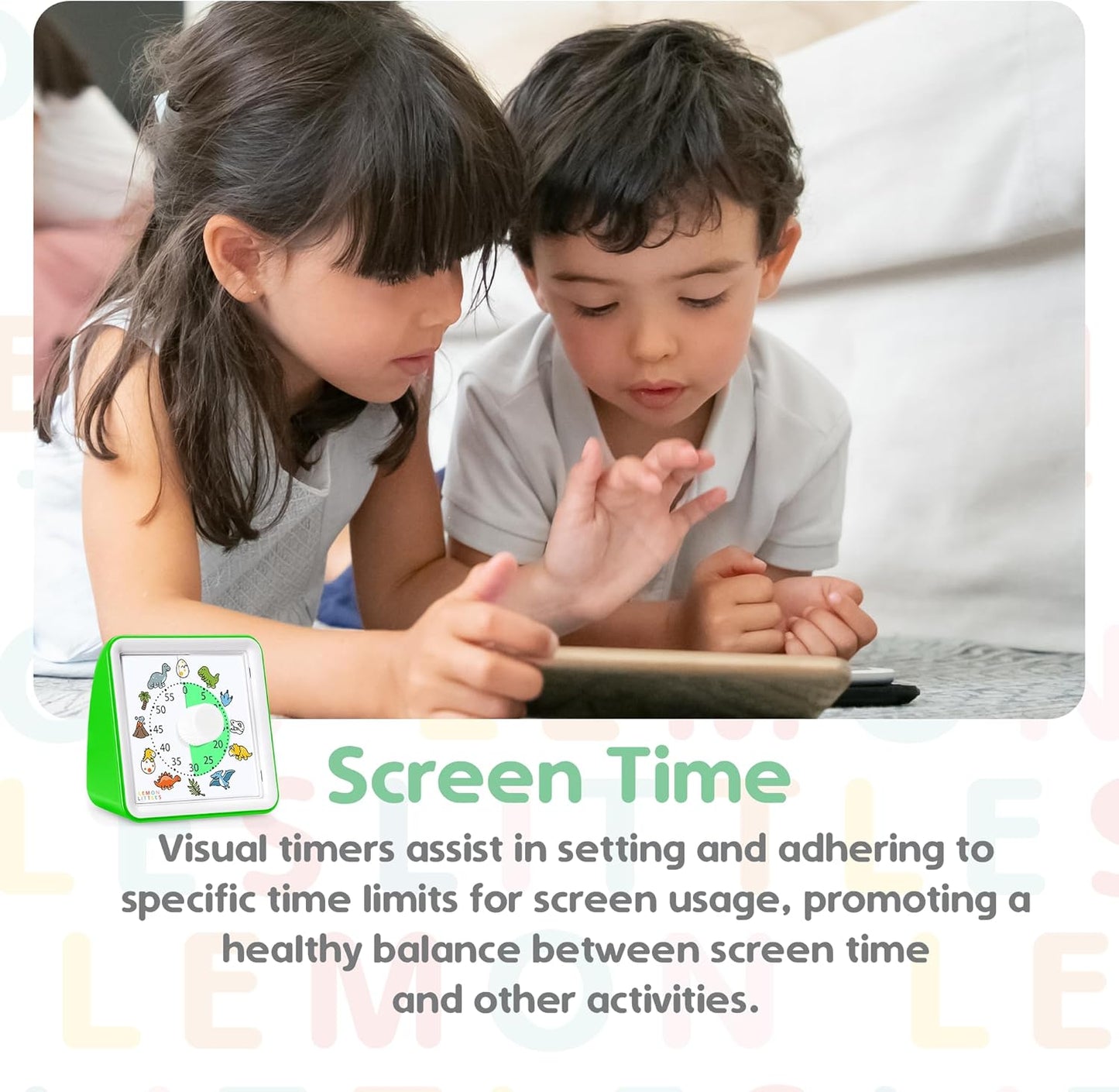 Visual Timer for Kids, Toddler, Autism, ADHD & Preschool Classroom - Animal Silent Countdown Timers - 60 Minute Productivity & Time Management Clock (Dinosaur)