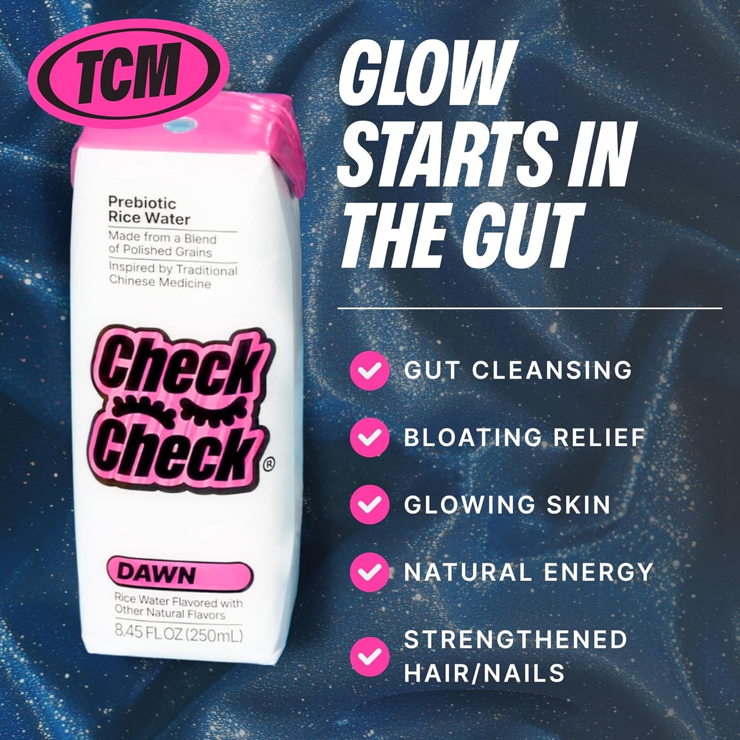 CheckCheck Prebiotic Rice Water, Dawn and Dusk Variety, 12 Pack, 8.45 Fl Oz Bottles (12 Pack, Dawn)