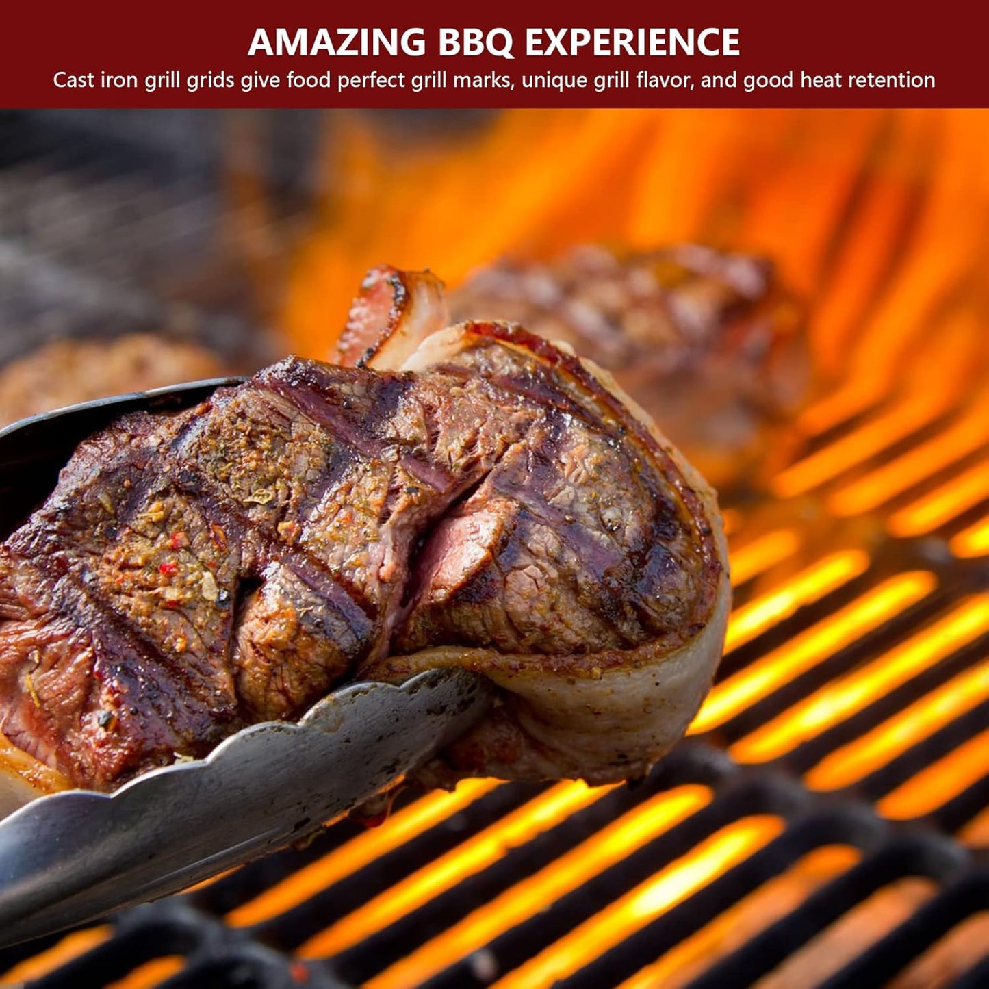 Grill Grates Replacement Parts, Grill Grates Replacement Cast Iron 19 3/4" x 27" for Chargriller Akorn 2121, 2123, 2222, 2828, 3001, 3030, 3725, 4000, 5050, 5252, 5650,9020