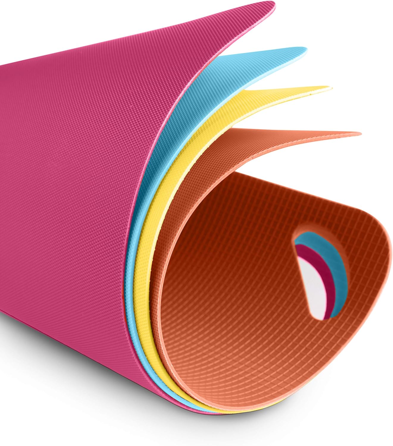 Dexas Heavy Duty Cutting Board Grippmat, Flexible Cutting Boards for Kitchen, Set of 4, Non Slip Plastic Board Cutting Mat 11.5 by 14 inches, Bright Blue, Yellow, Orange and Pink Set Kitchen Gadgets