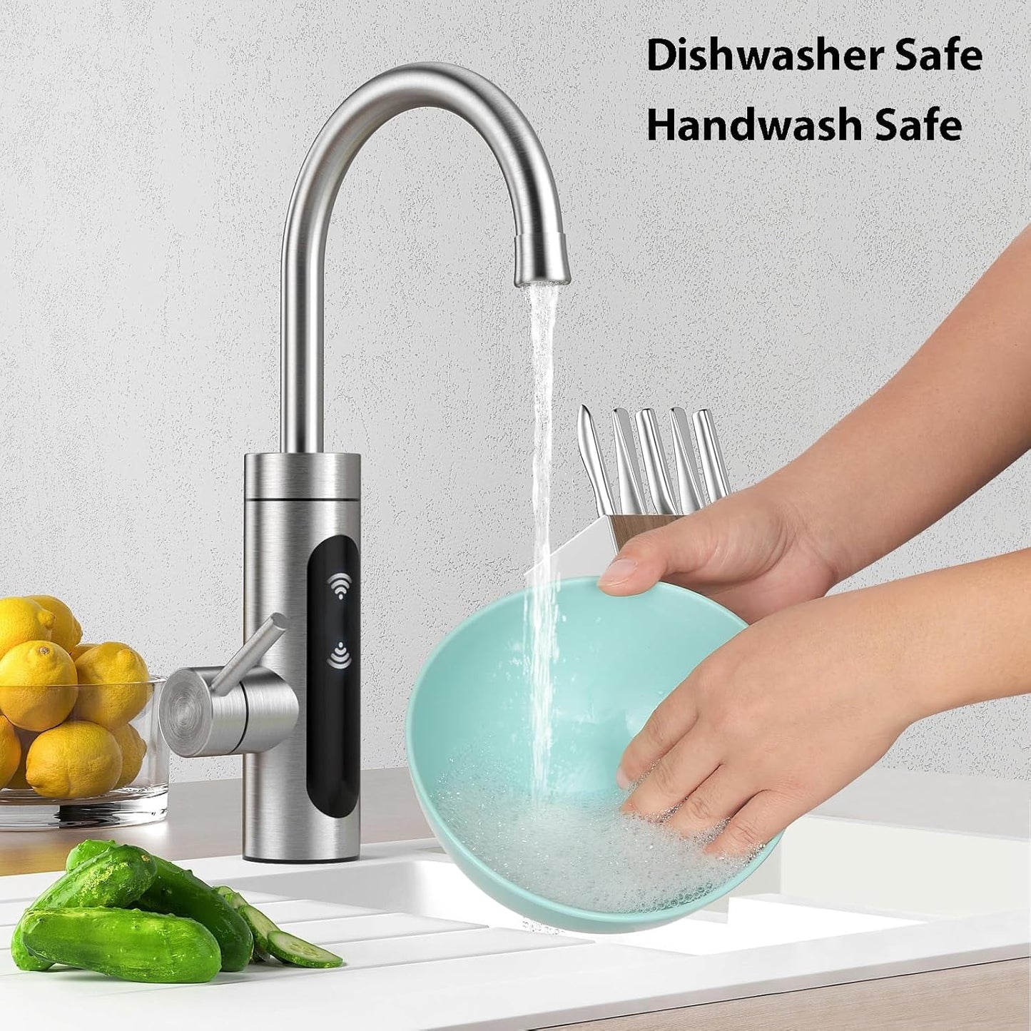 6.2'' Bamboo Fiber Cereal Bowls Set of 6, Soup Bowls 24 Oz for Serving Salad, Snack, Side Dishes, Colourful Oval Lightweight Bowls for Breakfast, Lunch and Dinner, Dishwasher&Freezer Safe (Turquoise)