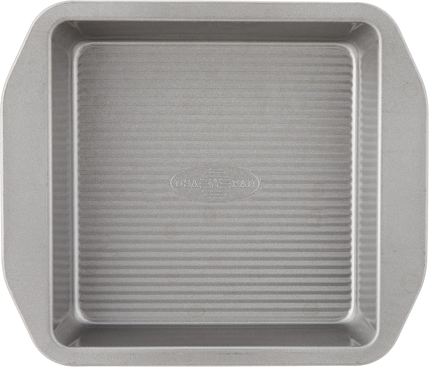 USA Pan 12-Cup Muffin Pan and 8-Inch Square Cake Pan Aluminized Steel Bakeware Set