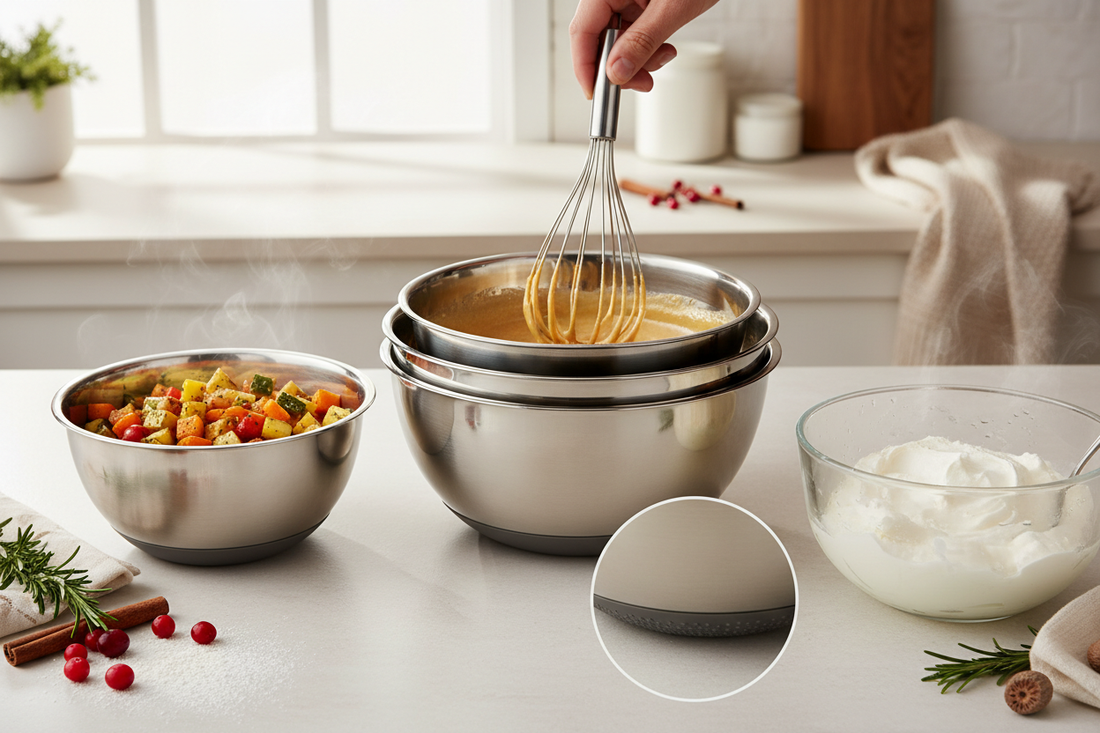 Mixing Bowl Set: Better Grip, Cleaner Whisking, and Smoother Prep