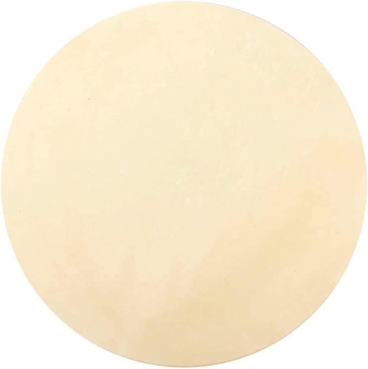 15" Round Baking Stone for Grill Oven, Heavy Duty Cordierite Bread Cooking Pan, Thermal Shock Resistant, Ideal for Making Crisp Crust Pizza