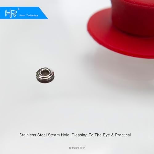 Silicon Glass Lid for Pot,Pan,Skillet Fits 10"(26CM) Cookware Silicon lid Dishwasher Safe, Replacement Lid Vented Tempered Glass with Heat Resistant Silicone Rim By HR Huare Technology, Red,1 Pack