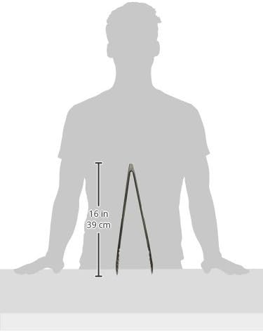 Winco Coiled Spring Extra Heavyweight Stainless Steel Utility Tong, 16-Inch