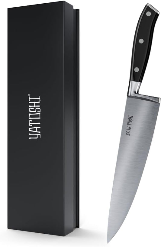 Yatoshi Black Chef Knife - Ultra Sharp High Carbon Stainless Steel