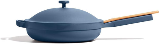 Our Place Large Always Pan 2.0-12.5” (4 Qt) Nonstick, Toxin-Free Ceramic Cookware | Patented 10-in-1 Aluminum Frying & Sauté Pan | Safe for Oven, Induction & All Cooktops up to 450°F | Blue Salt