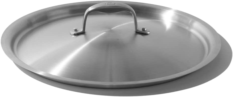 Made In Cookware - 12-Inch Stainless Steel Frying Pan With Lid - 5 Ply Stainless Clad - Professional Cookware - Crafted in Italy - Induction Compatible