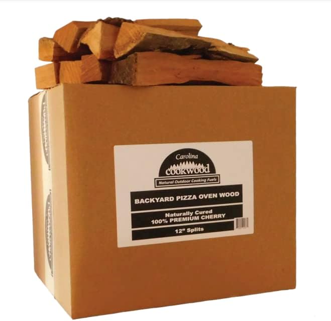 Pizza Oven Wood 12 Inch Naturally Cured White Oak Splits Cooking Wood for Free Standing Ovens 1650 Cubic Inches (Cherry)