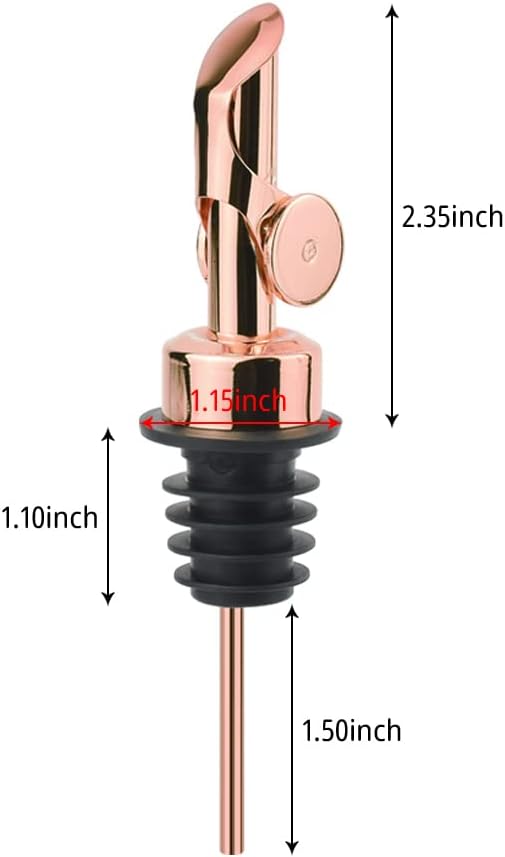 MEETSWEET Olive oil dispenser spout, pour spouts，304stainless steel automatic opening and closing spout, leak-proof, for olive oil, vinegar, wine and other liquid bottles (304black)…