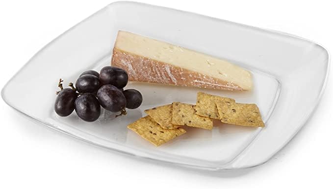 Huang Acrylic Large Square Plate | Dish For Dinning, Serving, Hosting | Durable Construction, Easy to Clean Premium Acrylic