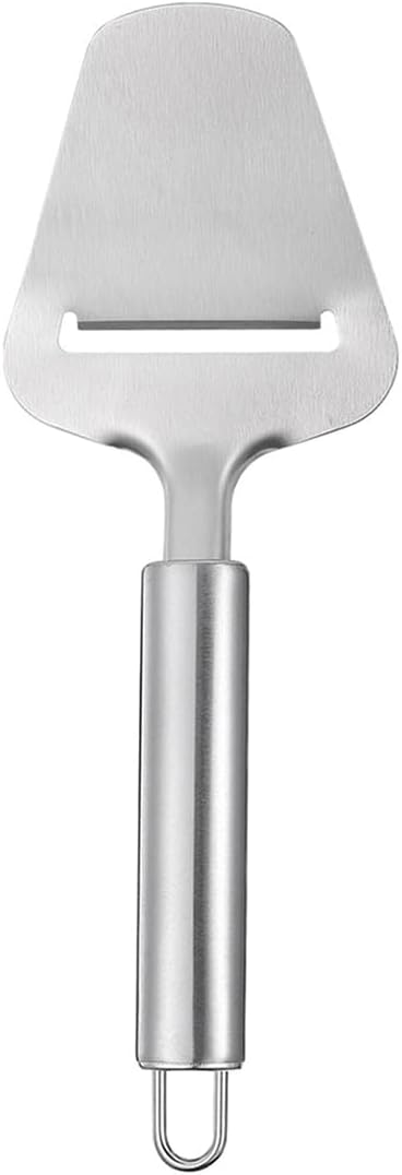 Stainless Steel Handheld Cheese Slicer with Ergonomic Non-Slip Round Handle, Multi-Functional Cheese Cutter for Effortless Slicing of Cheese, Butter, Cake and More