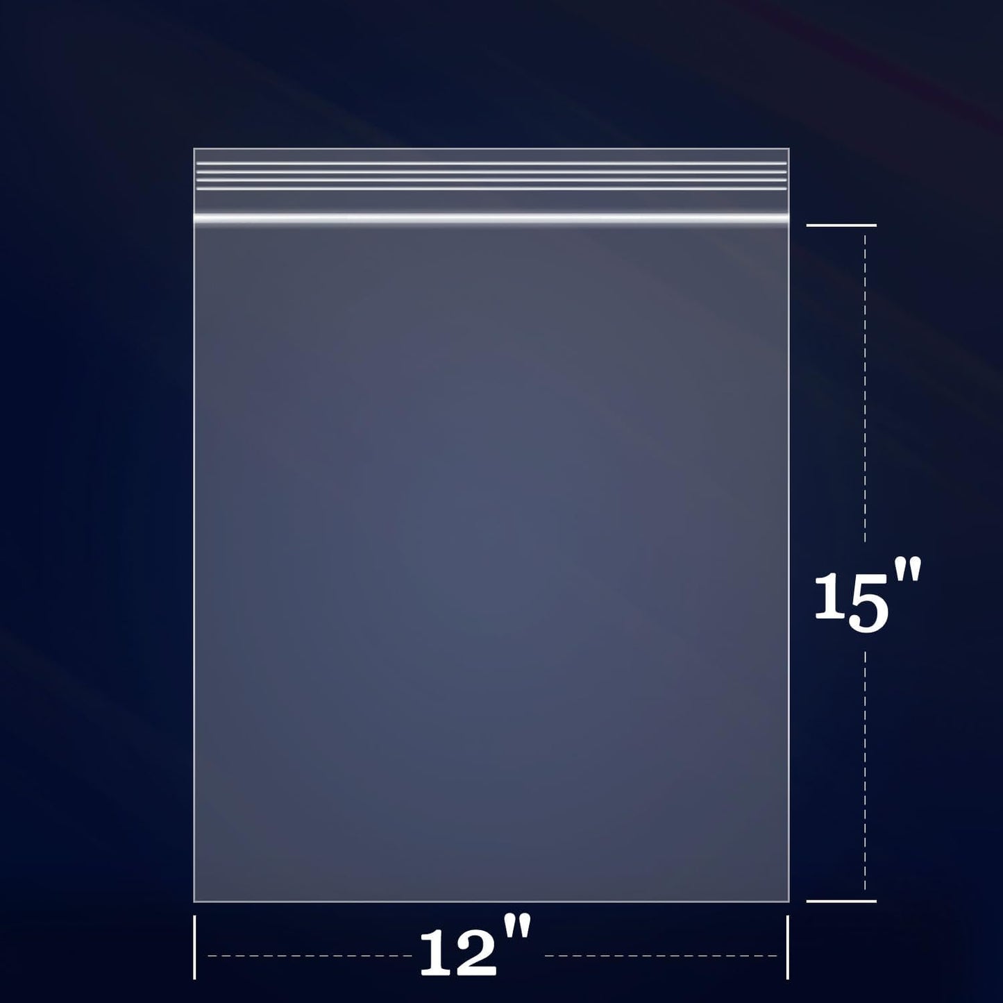 iMailer - 500 Count - 12" x 15" Large Zip Bags - 2 Mil Reclosable Zip Plastic Poly Bags with Lock Seal Zipper for Storage, Clothing, T-Shirts, Pants