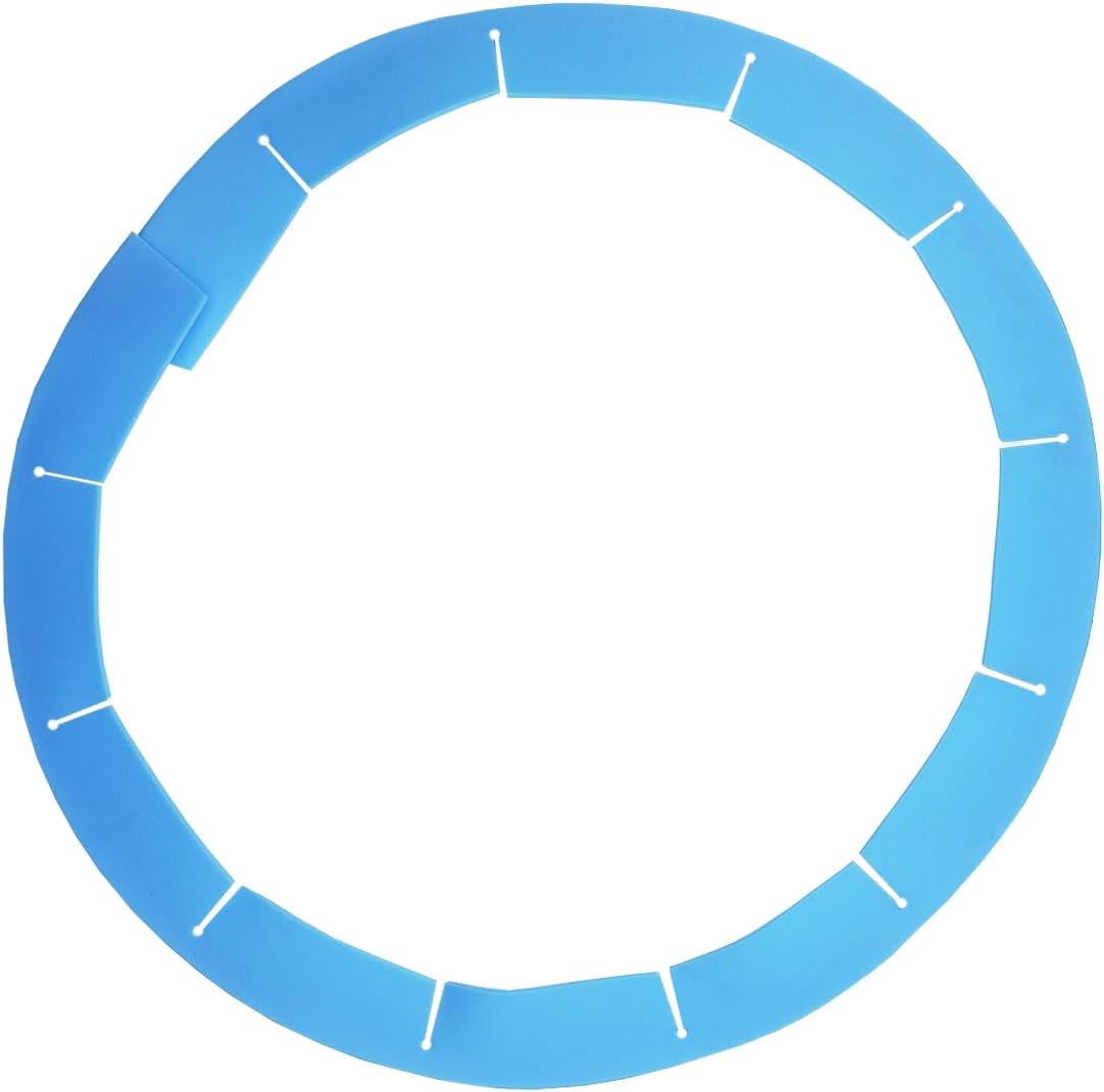 Adjustable Pie Crust Shields, Silicone Baking Protectors, Cover Ring Tools Fits 8-11.4 Inch Pies, Baking Pie Pizza Crust Shield Protector Cover for Edges ﻿ (Blue)