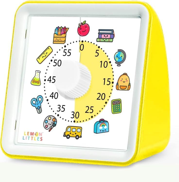 Visual Timer for Kids, Toddler, Autism, ADHD & Preschool Classroom - Animal Silent Countdown Timers - 60 Minute Productivity & Time Management Clock (School)