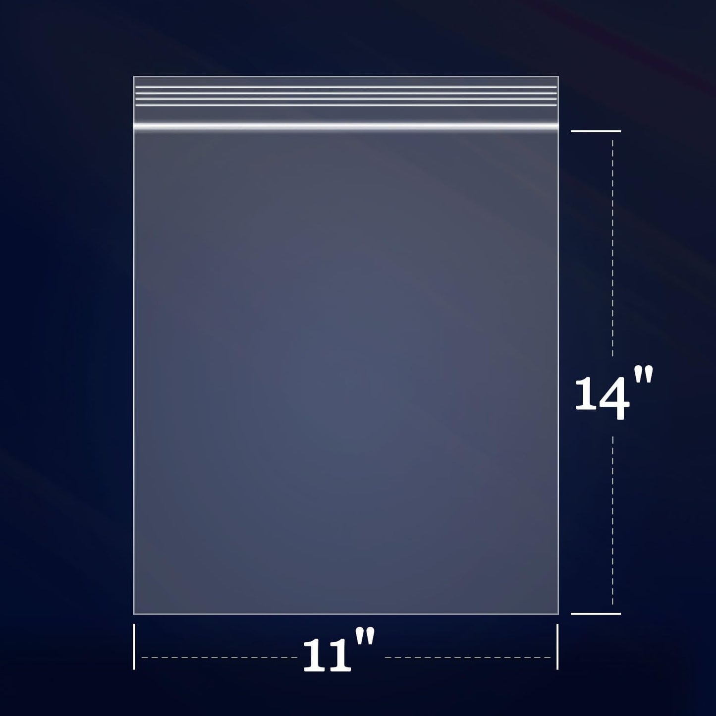 iMailer - 500 Count - 11" x 14" Large Zip Bags - 2 Mil Reclosable Zip Plastic Poly Bags with Lock Seal Zipper for Prints, Photos, Documents, Clothing, T-Shirt