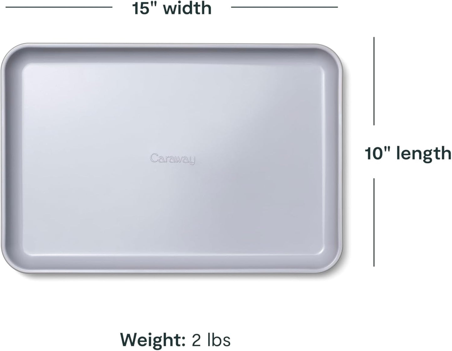 Caraway Non-Stick Ceramic Baking Sheet - Naturally Slick Ceramic Coating - Non-Toxic, PTFE & PFOA Free - Perfect for Baking, Roasting, and More - Medium (15" x 10") - White