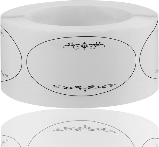 300 Pcs Jar Canning Gift Labels Stickers, Self-Adhesive Removable Gift Food Kitchen Bottle Labels Stickers for Cosmetic Handmade Christmas Gifts Jars (Vintage Froal)