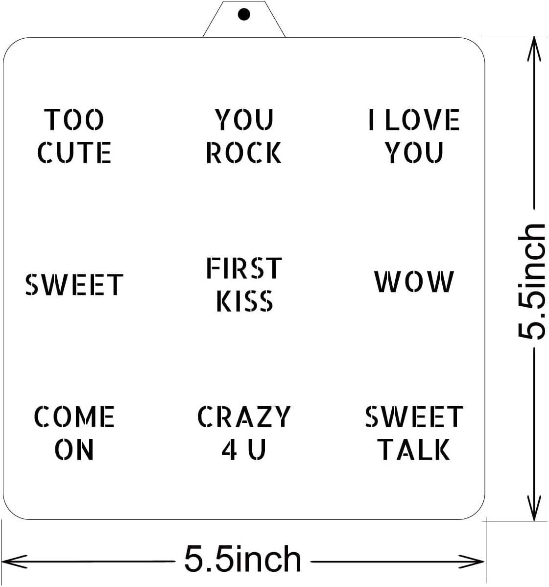 Mini Heart Conversation Cookie Cutter and Stencil Set Bundle Family Love Bakery Cutter Valentine Stencils DIY Bakery for Wedding Holiday and Lover Kids Painting Coloring Pages Comb (Mini Heart)