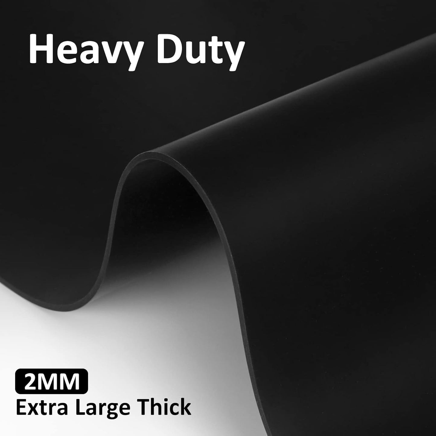 Silicone Mats for Kitchen Counter, Nonslip Silicone Mats for Crafts Countertop Protector Heat Resistant Mat (78.7” x 24” x 0.08”, Black)